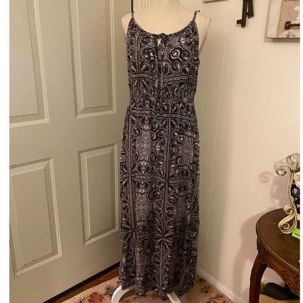 Faded Glory Boho Paisley Sleeveless Scoop Neck Maxi Dress Size XL